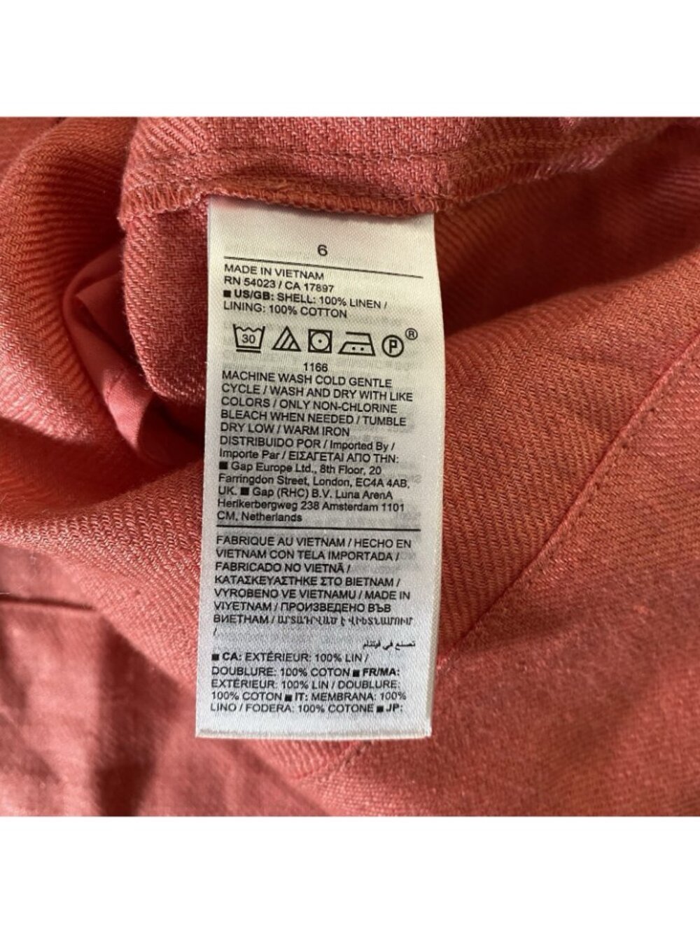 Banana Republic 100% Linen Lina Mini Dress Size 6 Euro Summer Vacation Beach - Picture 12 of 16